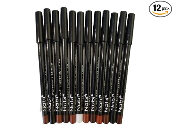 Nabi 12 Pieces, 12 Colors Eye & Lip Liner (BROWNS, 5.5)