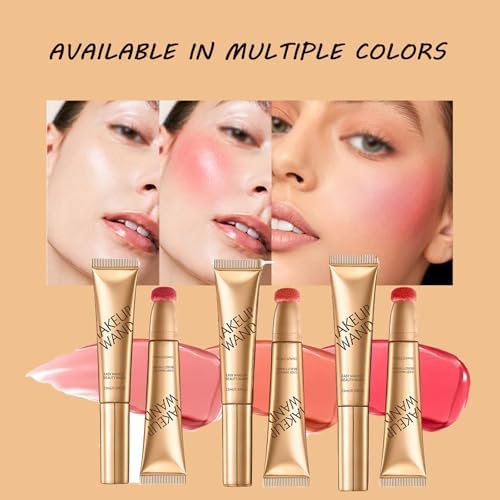 Contour Wand & Blush Wands Duo - Blush, 2 In 1 Liquid Contours Duo for Women with Applicator, Cream Beauty Stick Makeup (Wand01+02)