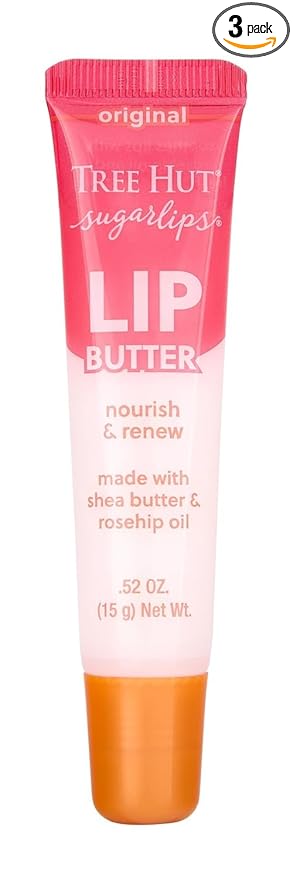 Tree Hut Original Sugarlips Lip Butter, Hydrating Lip Care to Lock in Moisture & Nourish Lips, Soft & Smooth Finish, 0.52 fl oz