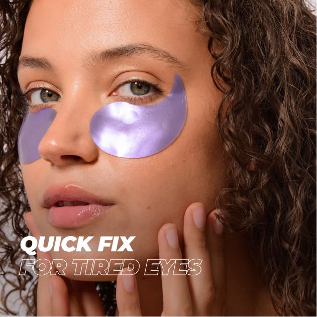 Vitamasques Lavender Hydrogel Eye Pads For Puffy Eyes & Dark Circles - Refresh in 15 minutes - Formulated in Korea - 16 Pairs / 32 HydroGel Eye Pads