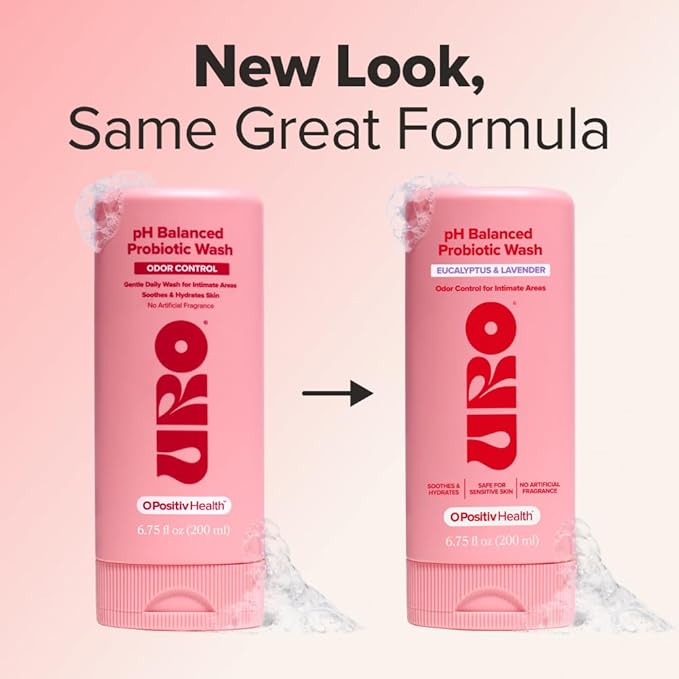 O Positiv URO pH Balanced Probiotic Wash – Odor Control, pH Balance, Dryness & Irritation Support for Intimate Areas – Probiotics & Lactic Acid – 6.75 oz (Pack of 1)