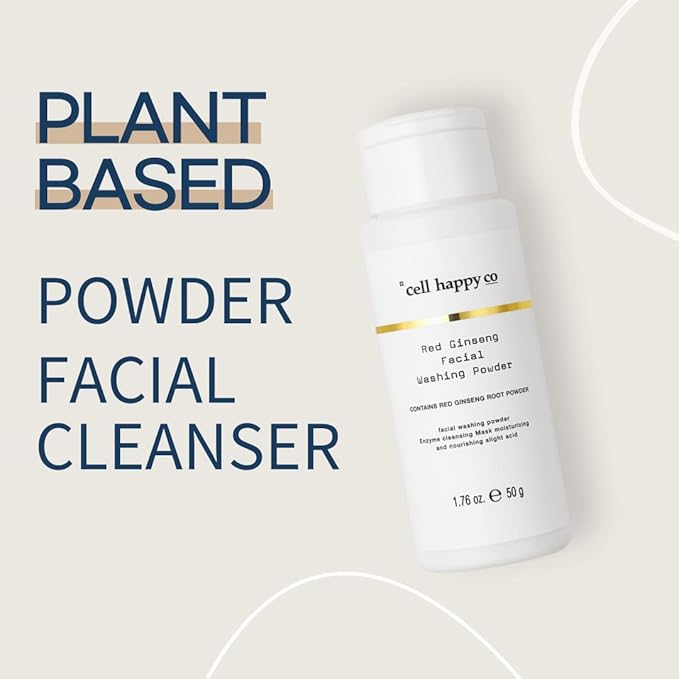 Red Ginseng Facial Washing Powder, Powder face cleanser, Enzyme cleanser, Real red ginseng 10%, Dry & Trouble skin (1.75 Oz)