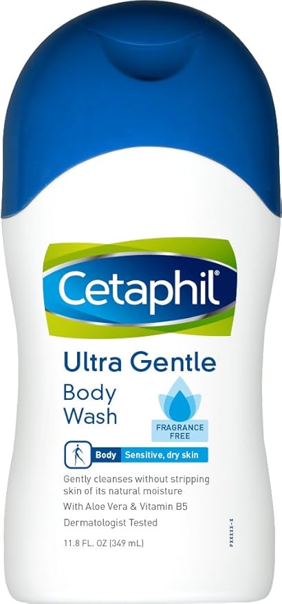 Cetaphil Fragrance Free Ultra Gentle Body Wash, 11.8 Fl Oz (Pack of 1)