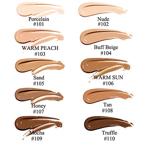 Foundation,Flawless Soft Matte Oil Control Liquid Foundation Full Coverage Face Makeup. (109# Mocha)