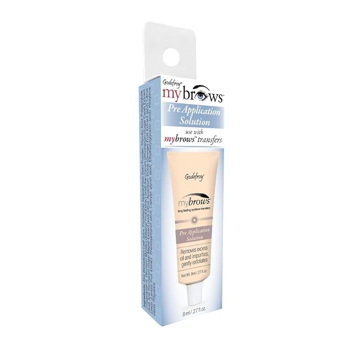 Godefroy Mybrows Pre Application Solution To Prep Skin for Temporary Tattoos, Eyebrow Transfers, & Brow Stamps, .27 Oz