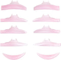 Libeauty Premium Lash Lift Rods, 4+1 Set with Lower Eyelash Shields, Reusable Soft Silicone Pads for Eyelash Curling & Lifting, Pink Monster Shape