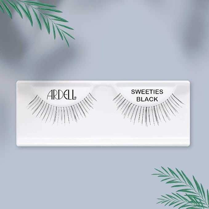 Ardell Sweeties - Black, Natural Look False Eyelashes, Soft and Comfortable, Reusable Strip Lashes for Everyday Wear, 4 Pack