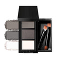 Eyebrow Powder Taupe Grey Kit,Eye Brow Powder for Women with Double-ended Eyebrow Brush,Long-Lasting Waterproof Two Colors Brow Filler Get Full Defined Natural Brows,Brown Eyebrow Powder Makeup