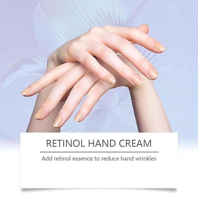 Retinol Hand Cream Anti Aging, Enriched With Collagen, It is Specially Formulated for Aging, Dry, And Chapped Hands (100G Anti Aging Hand Cream, Nourishing and Protecting Skin, Nails, And Cuticles)