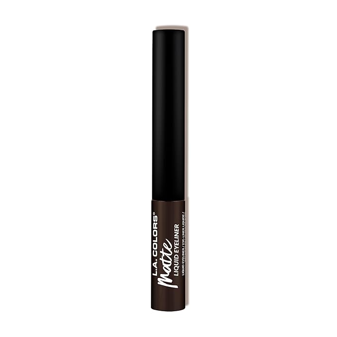L.A. COLORS Matte Liquid Eyeliner, Dark Brown CLE802