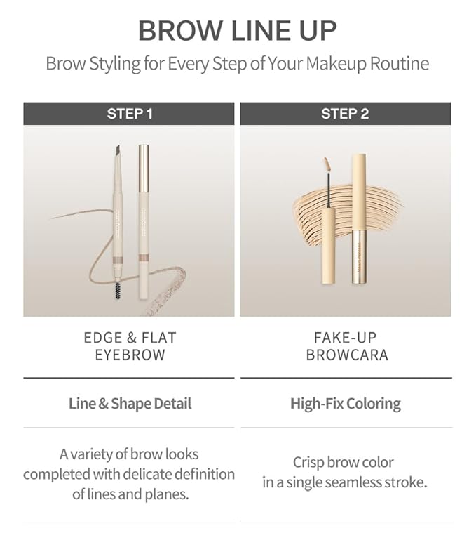 Heart Percent Dote On Mood Fake-Up Browcara, Waterproof Volumizing Long-Lasting Brow Pencil, Fast Fix Ultra-Fine Eyebrow Color Mascara, Cruelty Free, Vegan, 16g, 03. Rosy Brown