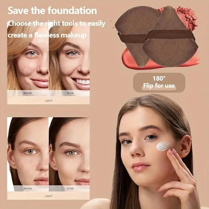 HGHDBT 53Pcs Brown Makeup Brushes Set Professional Makeup Kit Multi-functional Makeup Tool Set with Facial Makeup Accessories, Foundation Makeup Brush Kit Eye and Face Make up Brushes & Tools