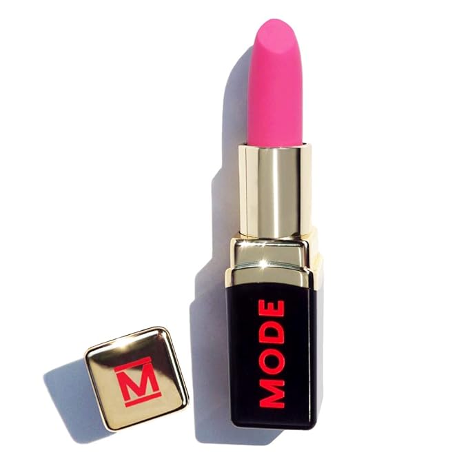 MODE Watermelon Pink Lipstick Virgin Matte Areni Noir QUEEN OF THE HIVE Long Lasting Pigment Rich Lip Color, Nourishing Natural Skincare Fruit Oils, Organic Shea Butter