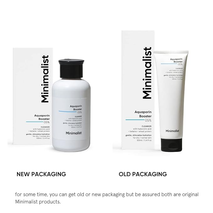 Minimalist Face Wash for Dry Skin with Hyaluronic Acid | Aquaporin Booster 5% Gently Cleanses & Hydrates Skin | For Women & Men | 3.4 Fl Oz / 100 ml