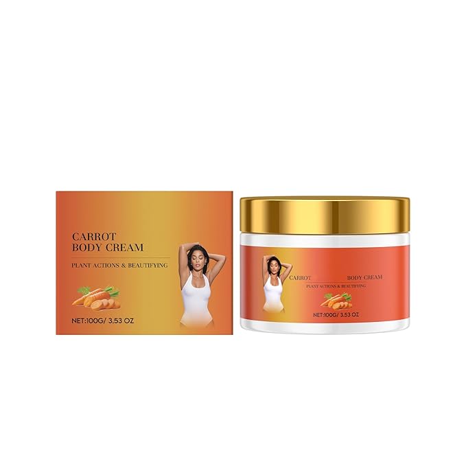 Carrot Seed Oil & Argan Moisturizing Body Lotion – Infused with Vitamin C & Licorice Root Extract, Lightweight Texture, All-Day Hydration for Body – 100g / 3.53 oz