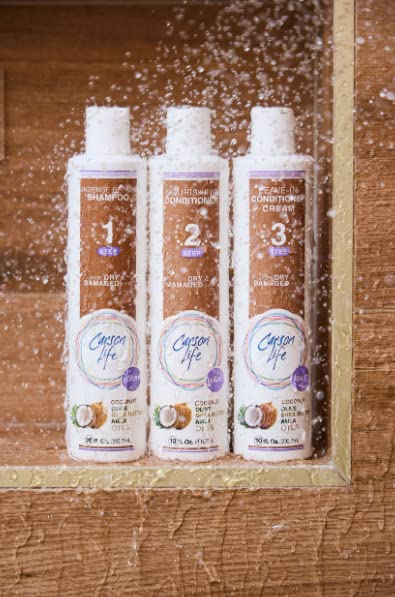 Carson Life Nourishing Conditioner for Dry or Damaged Hair - Repair Conditioner for Color Treated Hair - Sulfate and Paraben Free - Coconut, Olive and Amla Oils, Shea Butter (Single)