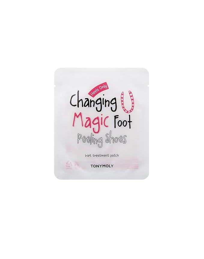 TONYMOLY Changing U Magic Foot Peeling Shoes – Exfoliating Foot Mask with AHA & Watermelon Extract for Dry, Cracked Heels & Callus Removal, Baby Soft Feet Spa Treatment, 1 Pair
