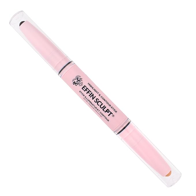 KimChiChic Beauty Effn Sculpt Dual-Ended Highlight & Contour Stick, Creamy & Blendable Formula with Mango Seed Butter, Vitamin E & Sweet Almond Oil, Cruelty-Free, Dark