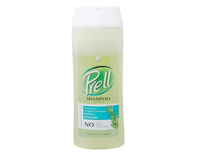 Prell Biotin & Rosemary Shampoo + Conditioner Set – Strengthens, Thickens & Revives Fine or Damaged Hair | Color-Safe Formula | 13.5 fl oz