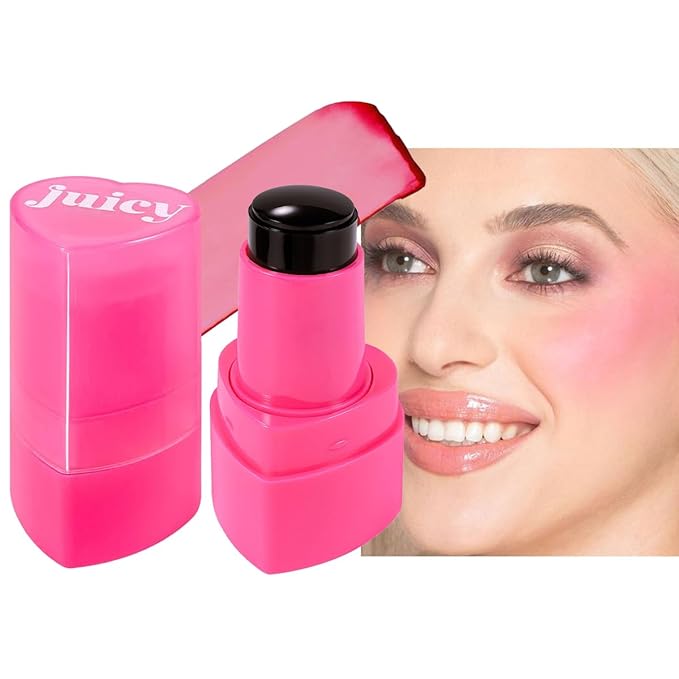 Multi-Use Juicy Love Blush, Cooling Water Jelly Tint Stick, Bouncy Jelly Texture, 3-In-1 Cheek Blush & Eyeshadow & Lip Tinted Long-Lasting Moisture - 1,000+ Swipes Per Stick (#09)