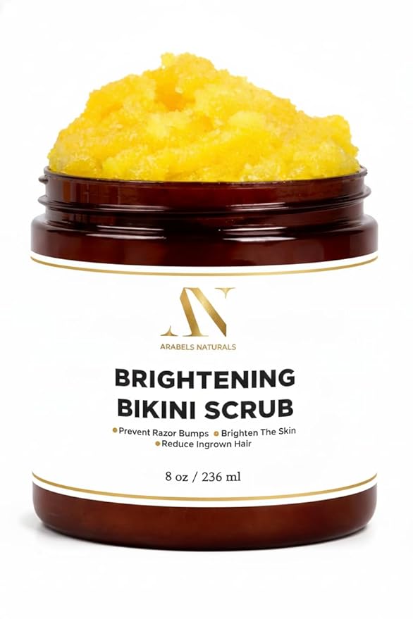 Bikini Area Exfoliator Exfoliating Body Scrub, Brightening Body Exfoliator Exfoliating Scrub, Bump Eraser KP Body Exfoliant Shower Scrub Ingrown Hair Treatment Razor Bump Treatment Body Scrubs 8 OZ