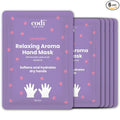 Relaxing Aroma Hand Mask, Home Spa Moisturizing Hand Gloves, 6 Pairs, For Dry Rough Hands, Hydrating Hand Treatment, Made in Korea (Lavender)