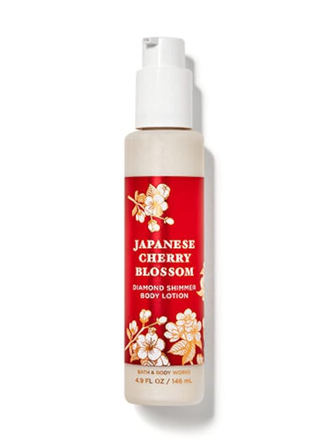 Bath and Body Works Japanese Cherry Blossom Diamond Shimmer Body Lotion 4.9 Ounce (Japanese Cherry Blossom)