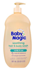 Baby Magic Soothing Hair & Body Wash, Vanilla & Oat, Soothes and Cleanses, Specially Formulated for Baby's Delicate Skin, Tear Free, Hypoallergenic, Dermatologist Recommended, 30 Fl Oz