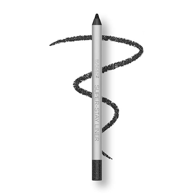 Wunder2 SUPERSTAY LINER Makeup Pencil, Glitter Black, 1 Count