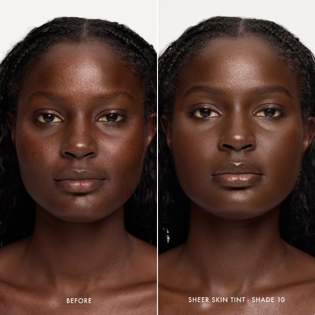 Summer Fridays Sheer Skin Tint with Hyaluronic Acid, Diminishes Uneven Tone, Sheer to Light Coverage, Shade 10, Rich Deep with Neutral Undertones (1 Fl Oz)