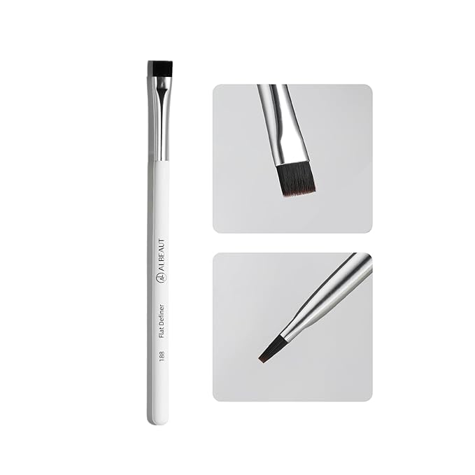 Albeaut Flat Eyebrow Concealer Brush, Eyeliner Definer Makeup Brush Winged Liner for gel powder products (188 flat definer)