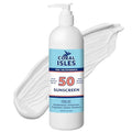 Coral Isles Sunscreen SPF 50 | Hawaii Compliant as Reef Safe | Octinoxate & Oxybenzone Free | Broad Spectrum UVA/UVB Protection | Water Resistant 80 Min. | Fragrance Free | 16 Fl Oz (Pack of 1))