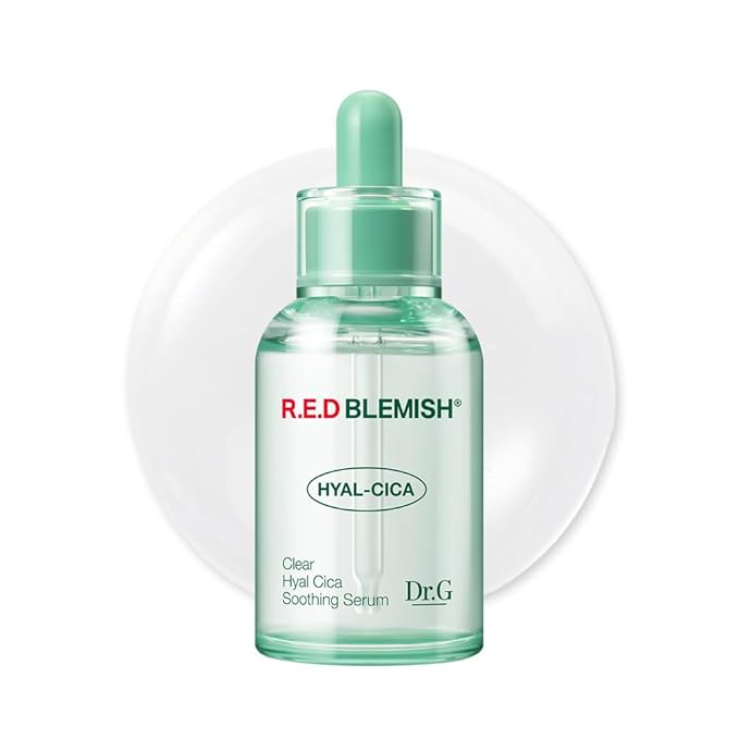 Dr. G R.E.D. Blemish Clear Hyal-Cica Soothing Serum - Korean Skincare - Long-Lasting, Hydrating Serum for All Skin Types - Cools Skin Temperature - Hyaluronic Acid & Centella Asiatica - 1.69 fl oz