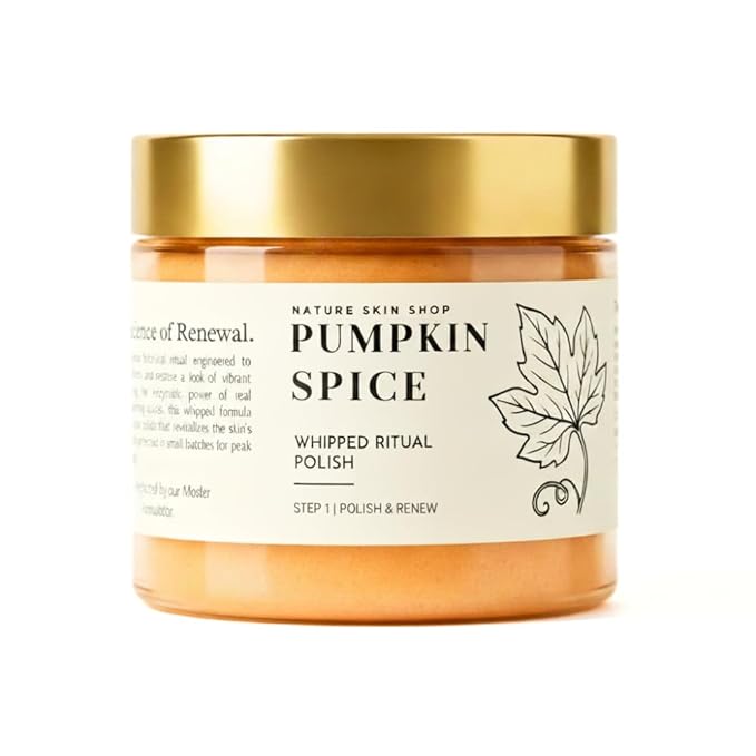 Nature Skin Shop Pumpkin Spice Glow Polish – Whipped Exfoliating Body Scrub, 8oz