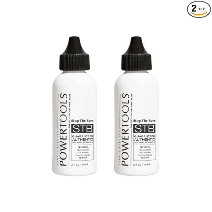 POWERTOOLS STB, The Original Stop The Burn 2 oz Pack of 2 | Mix Directly Into Hair Color Formula To Lessen Scalp Irritation From Hair Color