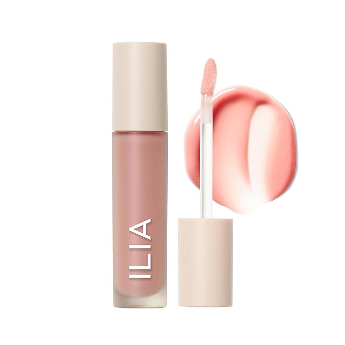 ILIA - Overglaze Hydrating Lip Gloss | Long-Wear, Non-Sticky, 24-Hour Hydration | Smooth + Plump | Vegan + Silicone-, Gluten-, Nanoparticles-Free (Porcelain)