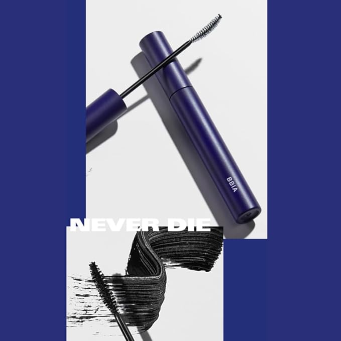 BBIA Never Die Mascara 2 Color – Power Volumizing & Lengthening, Curling, Fixing Lashes, Intense Length, Feathery Soft Full Lashes, No Smudging & Clumping, Waterproof, K-Beauty (01 POWER BLACK)