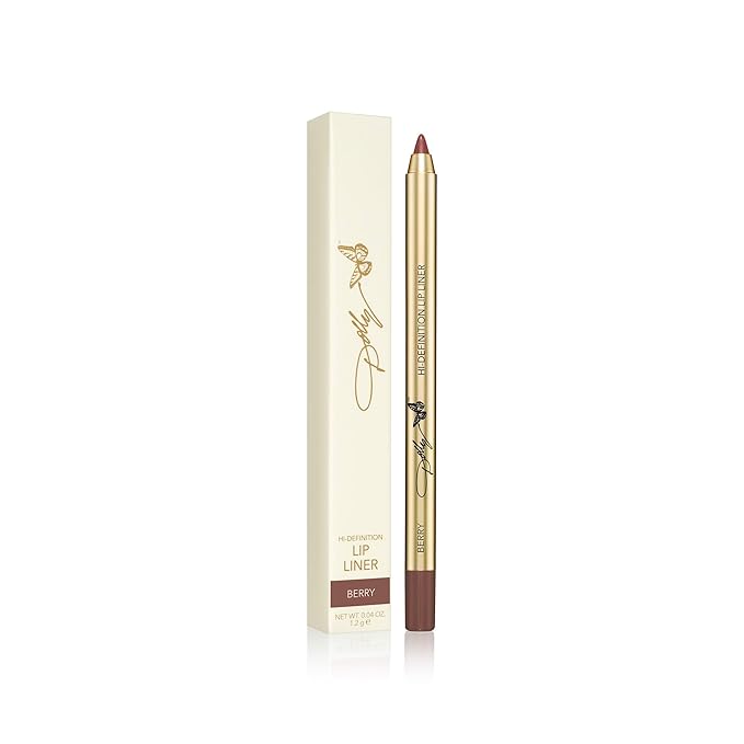 Dolly Beauty Hi-Definition Lip Liner - All Day Wear Lip Pencil for Daily Use - Demi-Matte Finish - Sharp Defining - Vegan & Paraben Free - Compact Cosmetics - Berry