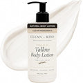 Vanilla Tallow Body Lotion — Hydrating Non-Toxic Natural Body Moisturizer & Cream, Grass-Fed Beef, Organic Shea, Jojoba, Coconut MCT & Aloe for Dry Sensitive Skin (8 oz)