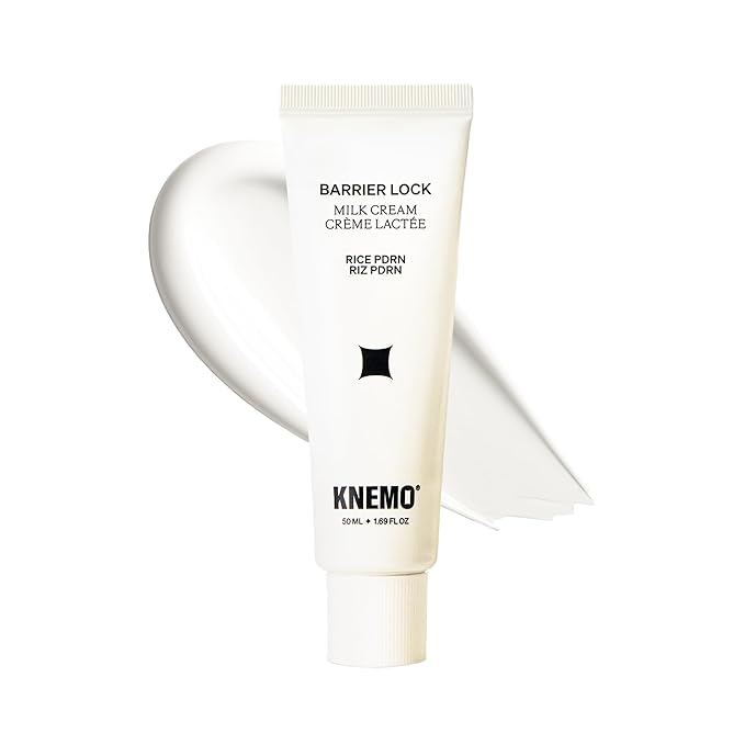 KNEMO BARRIER LOCK Rice PDRN Milk Cream - Intense Hydration Face Moisturizer for Barrier Repair, Rich Dewy Day & Night Cream for Dry, Sensitive, & Flaky Skin