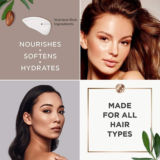 ARGAN MAGIC Hair Care Essentials Trio - Shine Boosting Shampoo | Moisturizing Conditioner | 10 in 1 Leave in Spray | Restores Shine & Elasticity | Hydrates | Detangles, (32 oz / 8 oz)