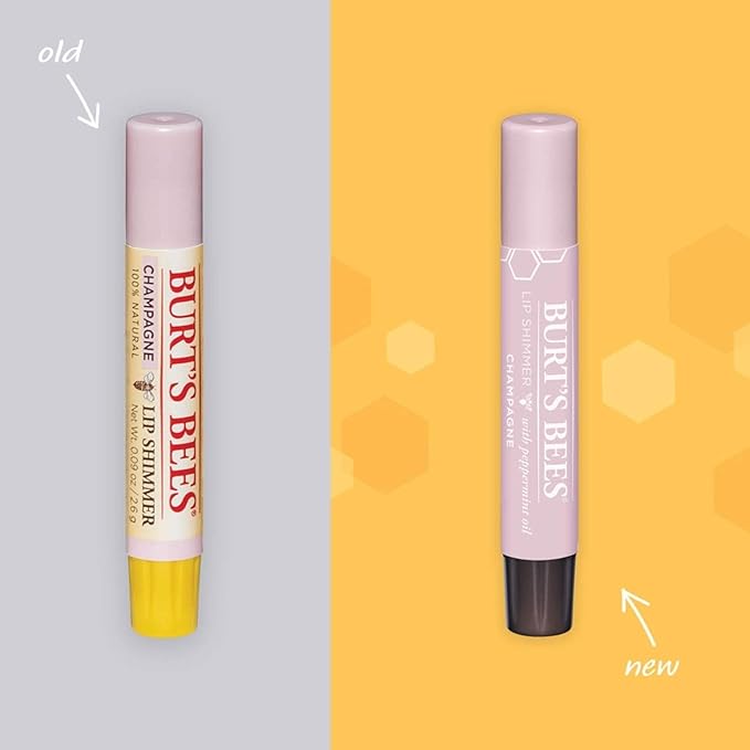 Burt's Bees Lip Shimmer, Champagne 0.09 oz (Pack of 5)