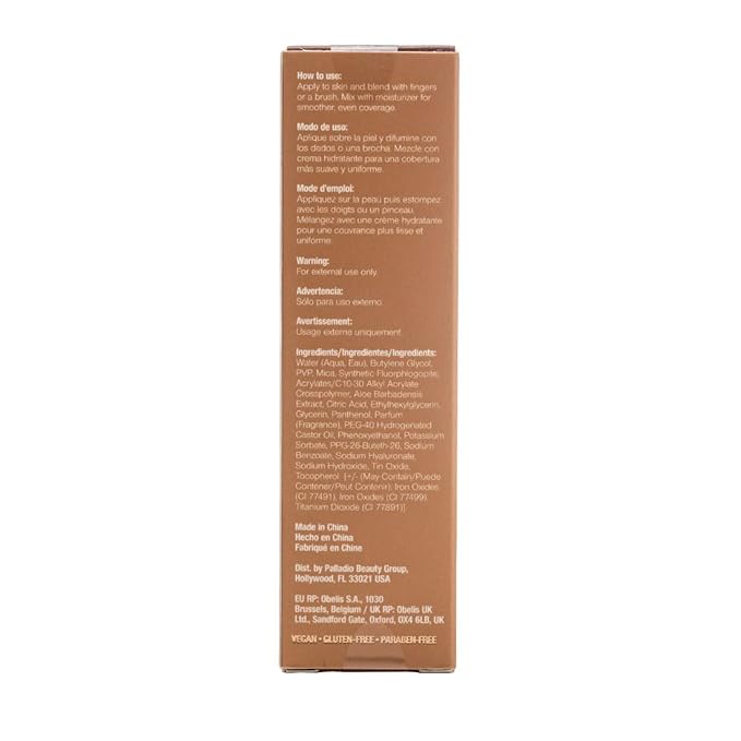 Palladio Body Shimmer Gel, Lightweight Water-Based Body Glow with Aloe, Hyaluronic Acid, Vitamin E & Panthenol, Buildable Radiant Shimmer, Vegan, Gluten-Free, Cruelty-Free (Island Glow)