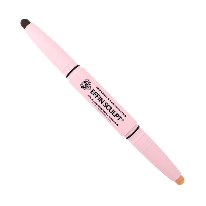 KimChiChic Beauty Effn Sculpt Dual-Ended Highlight & Contour Stick, Creamy & Blendable Formula with Mango Seed Butter, Vitamin E & Sweet Almond Oil, Cruelty-Free, Dark