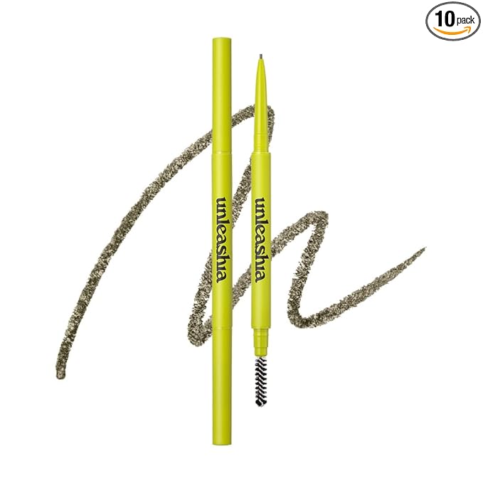Unleashia Shaper Defining Eyebrow Fixer & Pencil No1. Oatmeal Brown - Super Slim 1mm Eyebrow Pencil