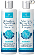 Roycederm Seborrheic Dermatitis & Psoriasis Shampoo for Dandruff - Helps Relieve Itching, Flaking & Scaling, Dry Itchy Scalp - 2 Pack