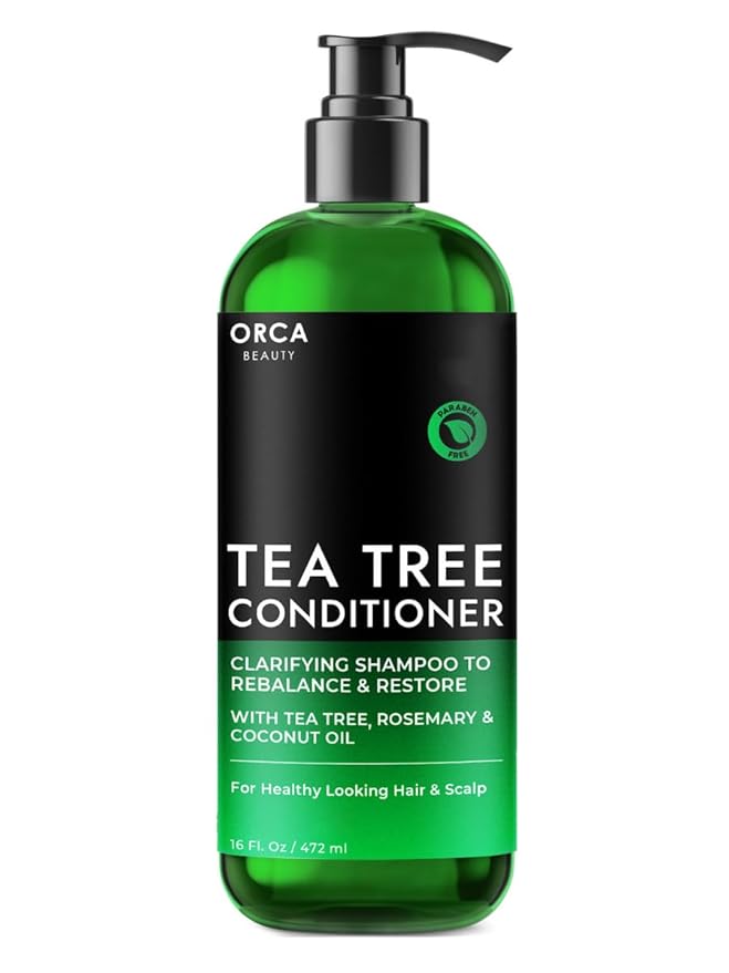 Tea Tree Conditioner, 16oz - Hydrating and Invigorating Natural Conditioner for Men & Women with Oily Hair and Dry Scalp, Enriched with Vitamin E, Coconut Oil, Silk Proteins, and Rosemary