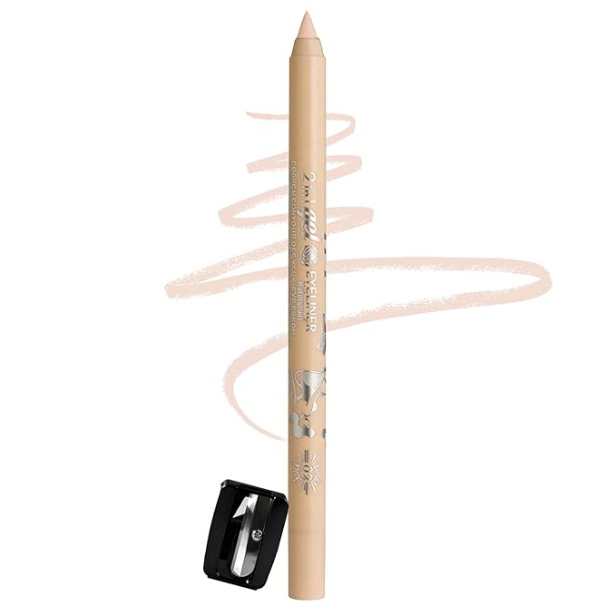 Nude Eyeliner Pencil,Smudge-proof Waterproof Long Lasting Eye Liner, High-Pigmented Smooth Creamy Formula for Mature Women, Eyes Makeup Pen Includes Sharpener-#3Nude