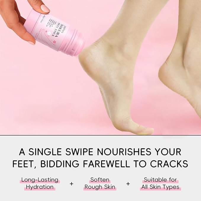 2 Pcs Sakura Foot Care Creams for Dry and Cracked Feet,Sakura Scent Cracked Heel Repair Sticks with Shea Butter,Vitamin E and Aloe Vera,Deeply Moisturizing,Softening and Smoothing Feet,1.4 Oz