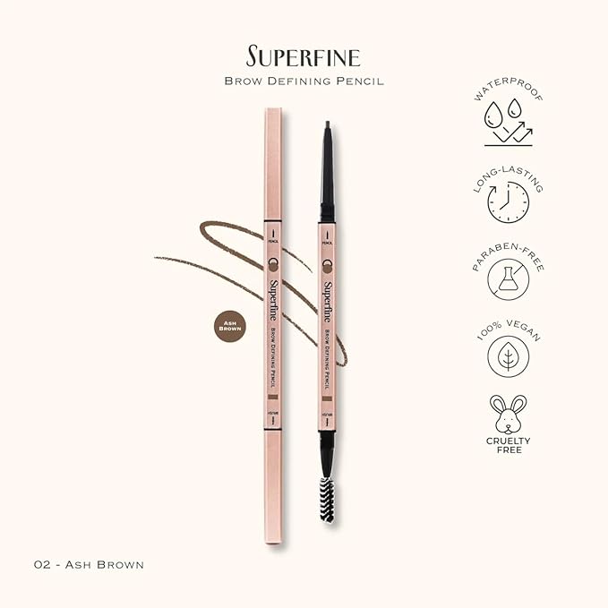 Beauty Superfine Micro Brow Pencil – 1.5mm Ultra-Fine Tip, Waterproof, Vegan Formula, 6 Shades – Long-Lasting Natural Eyebrow Pencil (02 - Ash Blonde, 0.08G/0.002 FL.OZ（pack of 1）)
